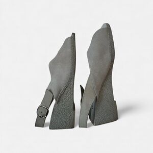 Final Price! Vintage Ted Lapidus France Tan Slingback Shoes 39/8